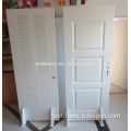 double leaf exterior glass metal door with wooden edge